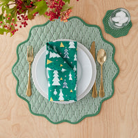 Seasonal Printed Napkins, Set of 4 - Frosty Trees,Frosty Trees