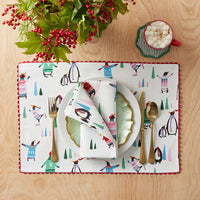 Seasonal Printed Napkins, Set of 4 - Penguins,Penguins