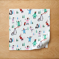 Seasonal Printed Napkins, Set of 4 - Penguins,Penguins