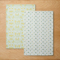 Seasonal Printed Tea Towels, Set of 2 - Floral & Bird,Floral & Bird