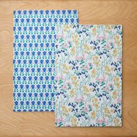 Seasonal Printed Tea Towels, Set of 2 - Wildflowers & Flower,Wildflowers & Flower