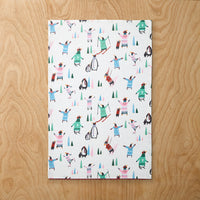 Seasonal Printed Tea Towels, Set of 2 - Penguins,Penguins