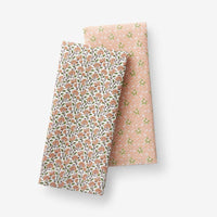 Mix & Match Printed Cotton Tea Towels, Set of 2 - Beige And Clay,Beige & Clay