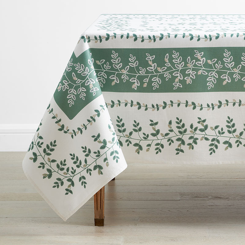 Climbing Vines Tablecloth - Green, 70 in. x 120 in.,Green