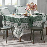 Climbing Vines Tablecloth - Green, 70 in. x 120 in.,Green