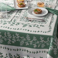 Climbing Vines Tablecloth - Green, 70 in. x 120 in.,Green