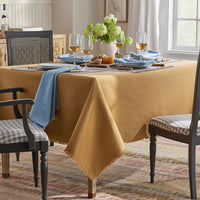 Solid Fringe Tablecloth - Amber, 70 in. x 90 in.,Amber