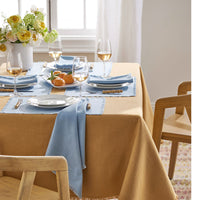 Solid Fringe Tablecloth - Amber, 70 in. x 90 in.,Amber