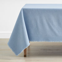 Solid Fringe Tablecloth - Pale Blue, 70 in. x 90 in.,Pale Blue
