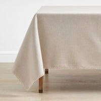 Solid Fringe Tablecloth - Putty, 70 in. x 90 in.,Putty
