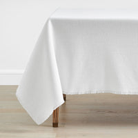 Solid Fringe Tablecloth - White, 70 in. x 90 in.,White