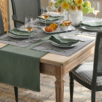 Solid Fringe Table Runner - Moss Green, 16 in. x 108 in.,Moss Green