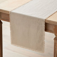 Solid Fringe Table Runner - Putty, 16 in. x 108 in.,Putty