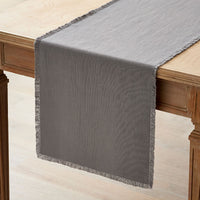 Solid Fringe Table Runner - Stone, 16 in. x 108 in.,Stone