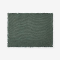 Solid Fringe Placemats, Set of 4 - Moss Green,Moss Green