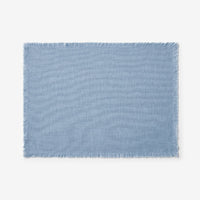 Solid Fringe Placemats, Set of 4 - Pale Blue,Pale Blue