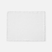 Solid Fringe Placemats, Set of 4 - White,White