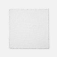 Solid Fringe Napkins, Set of 4 - White,White