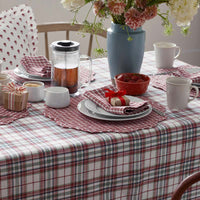 Classic Plaids Yarn-Dyed Tablecloth - Red Multi, 70 in. x 120 in.,Clara Plaid