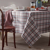Classic Plaids Yarn-Dyed Tablecloth - Red Multi, 70 in. x 120 in.,Clara Plaid