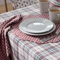 Classic Plaids Yarn-Dyed Tablecloth - Red Multi, 70 in. x 120 in.,Clara Plaid
