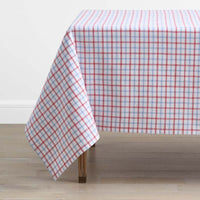 Classic Plaids Yarn-Dyed Tablecloth - Graph Plaid Red, 70 in. x 90 in.,Graph Plaid Red