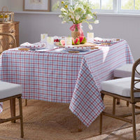 Classic Plaids Yarn-Dyed Tablecloth - Graph Plaid Red, 70 in. x 90 in.,Graph Plaid Red
