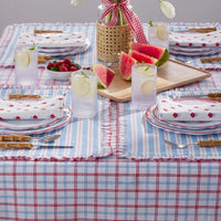 Classic Plaids Yarn-Dyed Tablecloth - Graph Plaid Red, 70 in. x 90 in.,Graph Plaid Red