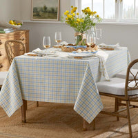 Classic Plaids Yarn-Dyed Tablecloth - Graph Plaid Yellow, 70 in. x 90 in.,Graph Plaid Yellow