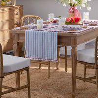 Flowers & Plaid Yarn-Dyed Reversible Table Runner - Graph Plaid Red, 16 in. x 90 in.,Graph Plaid Red