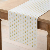 Flowers & Plaid Yarn-Dyed Reversible Table Runner - Graph Plaid Yellow, 16 in. x 90 in.,Graph Plaid Yellow