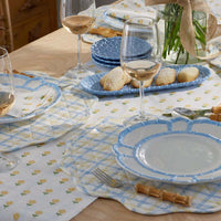 Flowers & Plaid Yarn-Dyed Reversible Table Runner - Graph Plaid Yellow, 16 in. x 90 in.,Graph Plaid Yellow
