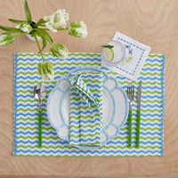 Arienna Wave Placemats, Set of 4 - Green Multi,Green Multi