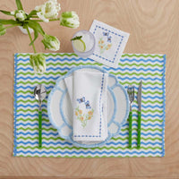 Arienna Wave Placemats, Set of 4 - Green Multi,Green Multi