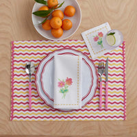 Arienna Wave Placemats, Set of 4 - Pink Multi,Pink Multi
