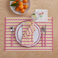 Arienna Wave Napkins, Set of 4 - Pink Multi,Pink Multi