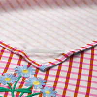 Floral Plaid Kitchen Towel Sets - Red, Set of 2,Red, Set of 2