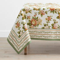 West Hill Tablecloth - Natural Multi, 70 in. x 90 in.,Natural Multi