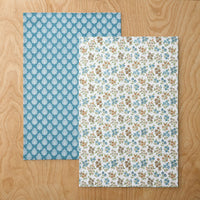 Ariella Tea Towels, Set of 2 - Blue Multi,Blue Multi