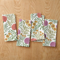 Sabena Napkins, Set of 4 - White Floral Multi,White Floral Multi