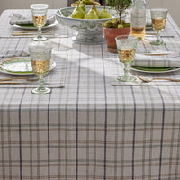 Alerie Yarn-Dyed Plaid Tablecloth - Parchment, 70 in. x 90 in.,Parchment