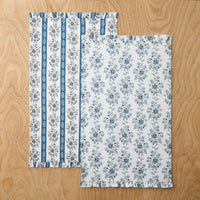 Flower Bloom Tea Towels, Set of 2 - Flower Bloom & Flower Stripe,Flower Bloom/Flower Stripe
