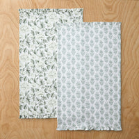 Charming Flower Tea Towels, Set of 2 - Elegant Flora & Charming Flower,Elegant Floral/Charming Flower
