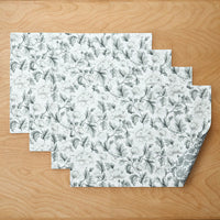 Charming Flower Reversible Placemats, Set of 4 - Elegant Floral Delightful Flower,Elegant Floral/Delightful Flower
