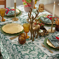 Deer Walk Tablecloth - Green Multi, 70 in. x 90 in.,Green Multi