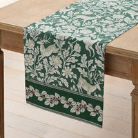 Deer Walk Reversible Table Runner - Green Multi, 16 in. x 90 in.,Green Multi