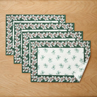 Deer Walk Reversible Placemats, Set of 4 - Green Multi,Green Multi