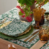 Deer Walk Napkins, Set of 4 - Green Multi,Green Multi