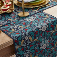 Bird Garden Reversible Table Runner - Navy Multi, 16 in. x 90 in.,Navy Multi