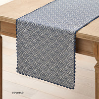 Bird Garden Reversible Table Runner - Navy Multi, 16 in. x 90 in.,Navy Multi